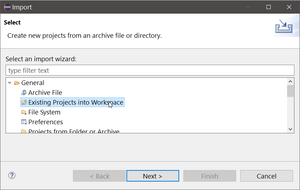Импорт шаблона проекта шаг 2 - Eclipse IDE.png
